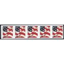 #3632 37c US Flag Coil Strip/5 2002 Mint NH