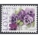 #4450 44c Love Issue Pansies in a Basket 2010 Used