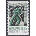 #5187 (49c Forever) WPA Posters Work with Care 2017 Used