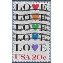#2072 20c Love Hearts 1984 Used