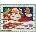 #2579 29c Christmas Santa Claus 1991 Used
