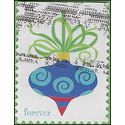 #4572 (44c Forever) Holiday Baubles Blue with Green Ribbon 2011 Used