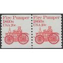 #1908 20c Fire Pumper 1860s Coil Pair 1981 Mint NH