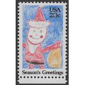 #2108 20c Santa Claus Season's Greetings 1984