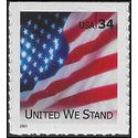 #3549 34c United We Stand Booklet Single 2001 Mint NH