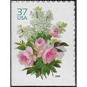 #3836 37c White Lilacs and Pink Roses Booklet Single 2004 Mint NH