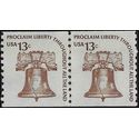#1618 13c Liberty Bell Joint Line Pair SG 1975 Mint NH