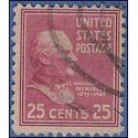 # 829 25c Presidential Issue William McKinley 1938 Used