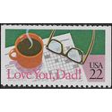 #2270 22c Special Occasions Love You, Dad Booklet Single 1987 Mint NH