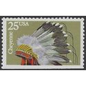 #2502 25c Indian Headdresses Cheyenne 1990 Mint NH