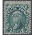 # 89 10c George Washington 1868 "E" Grill Blue Bullseye Cancel Used