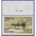 #2545 29c Fishing Flies Royal Wulff Booklet Single 1991 Mint NH