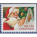 #2582 29c Christmas Santa Claus Booklet Single 1991 Mint NH