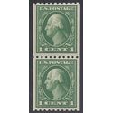 # 441 1c George Washington Coil Pair 1914 Mint NH