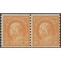 # 497 10c Benjamin Franklin Coil Pair 1922 Mint NH