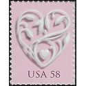 #4152 58c Wedding Hearts Silver Heart 2007 Mint NH