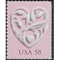 #4152 58c Wedding Hearts Silver Heart 2007 Mint NH