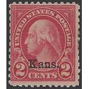 # 660 2c George Washington Kansas Overprint 1929 Mint LH