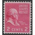# 806 2c Presidential Issue John Adams 1938 Mint NH