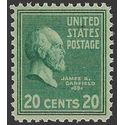 # 825 20c Presidential Issue-James A. Garfield 1938 Mint NH