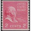 # 841 2c Presidential Series-John Adams Coil Single 1939 Mint NH