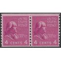 # 843 4c Presidential Issue James Madison Coil Pair 1939 Mint NH