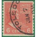 # 846 6c Presidential Issue James Monroe Coil Single 1939 Used