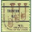 #1614a 7.7c Saxhorns Bulk Rate Coil Single 1976 Used Precancel Trenton NJ