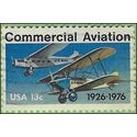#1684 13c 50th Anniversary Commercial Aviation 1976 Used