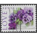 #4450 44c Love Issue Pansies in a Basket 2010 Used