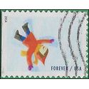 #4940 (49c Forever) Winter Fun Booklet Single Snow Angel 2014 Used