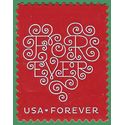 #4955 (49c Forever) Forever Hearts-Red 2015 Used