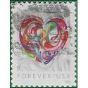 #5036 (49c Forever) Quilled Paper Heart 2016 Used