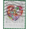 #5036 (49c Forever) Quilled Paper Heart 2016 Used