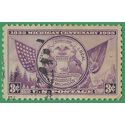 # 775 3c 100th Anniversary Michigan Statehood 1935 Used