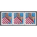 #2913 32c Flag over Porch PNC Strip of 3 #22222 LGG 1995 Mint NH