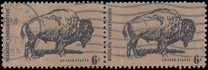 #1392 6c Wildlife Conservation Issue 1970 Used Attached Pair