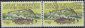 #1409 6c 150th Anniversary Fort Snelling 1970 Used Pair