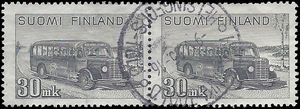 Finland # 253a 1947 Used Attached Pair CDS