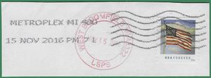 #5052 U.S. Flag  Coil Single (SSP) 2016 Used CDS