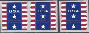 #4157 10c Patriotic Banner Presort Coil Single and Pair 2007 Mint NH