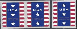 #4157 10c Patriotic Banner Presort Coil Single and Pair 2007 Mint NH