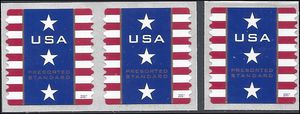 #4157 10c Patriotic Banner Presort Coil Single and Pair 2007 Mint NH