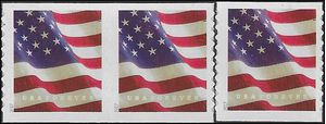 #5159 (49c Forever) US Flag Coil Single and Pair Set of 3 (APU) 2017 Mint NH