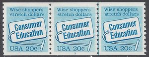 #2005 20c Consumer Education PNC/3 P#3 1982 Mint NH