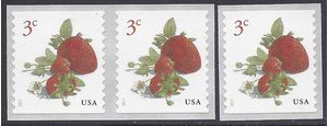 #5201 3c Strawberries Coil Single and Pair 2017 Mint NH