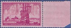 #1027 3c 300th Anniversary of New York City 1953 Mint NH