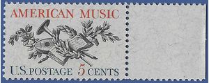 #1252 5c American Music Society 1964 Mint NH