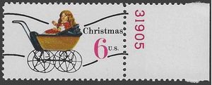 #1418a 6c Christmas Toys Doll Carriage Precancel P# 1970 Mint NH