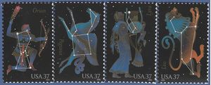 #3945-3948 37c Constellations Cpl Set of 4 Singles 2005 Mint NH